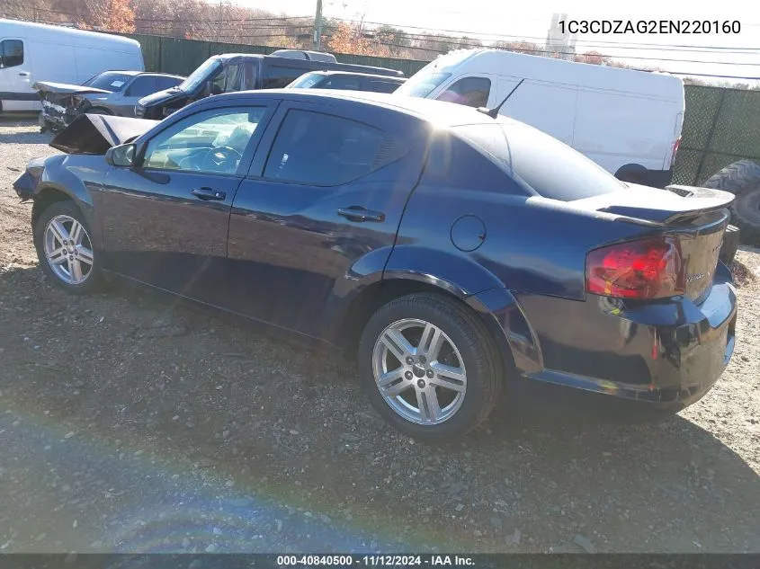 1C3CDZAG2EN220160 2014 Dodge Avenger Se