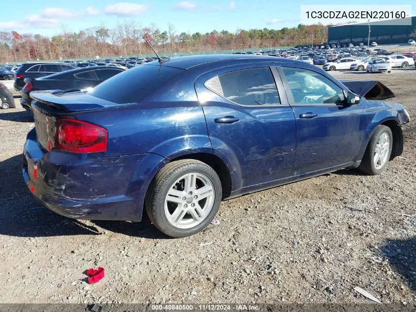 1C3CDZAG2EN220160 2014 Dodge Avenger Se