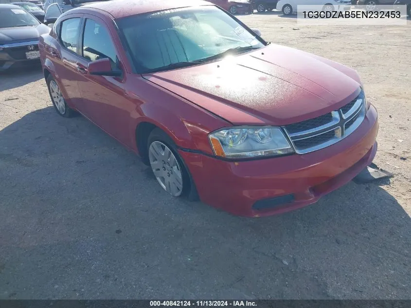 2014 Dodge Avenger Se VIN: 1C3CDZAB5EN232453 Lot: 40842124