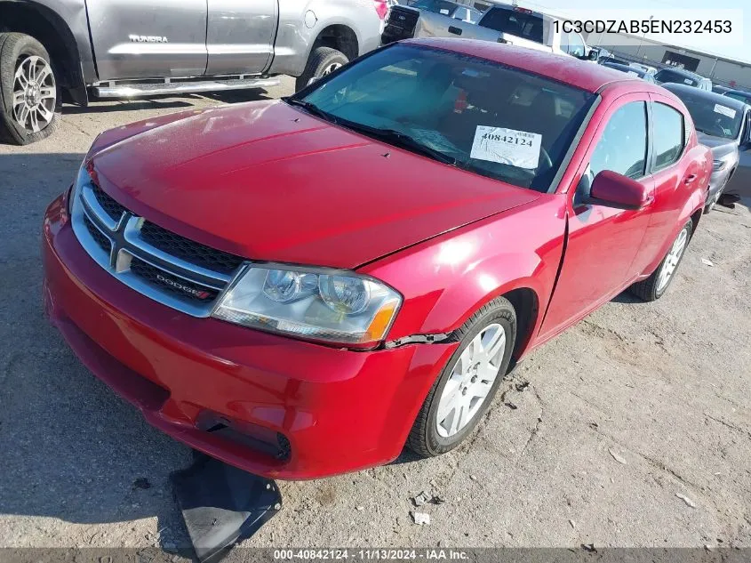 2014 Dodge Avenger Se VIN: 1C3CDZAB5EN232453 Lot: 40842124