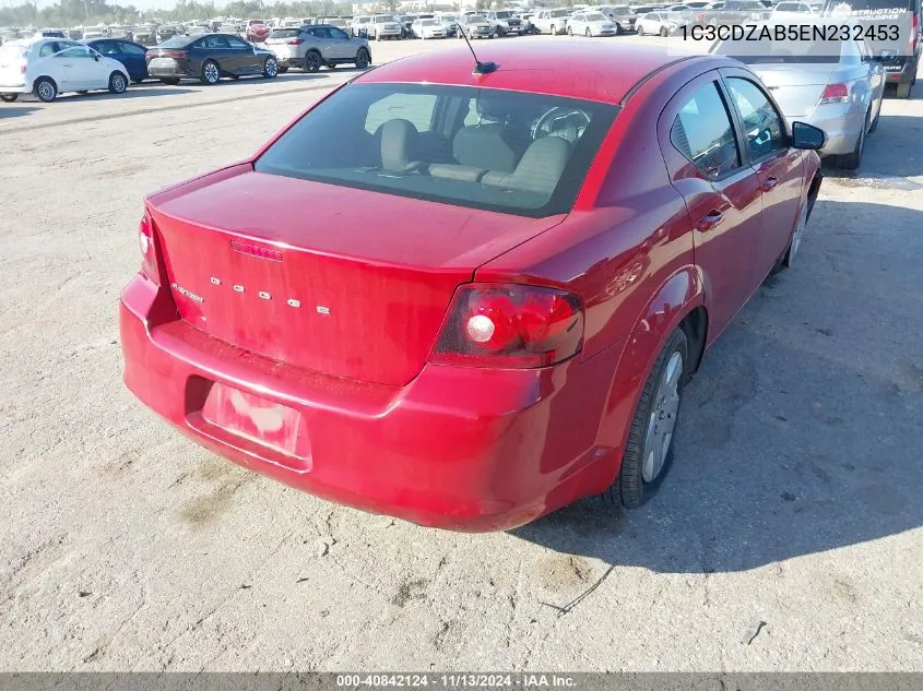 2014 Dodge Avenger Se VIN: 1C3CDZAB5EN232453 Lot: 40842124