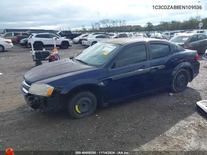 2014 Dodge Avenger Se VIN: 1C3CDZAB8EN109536 Lot: 40859250