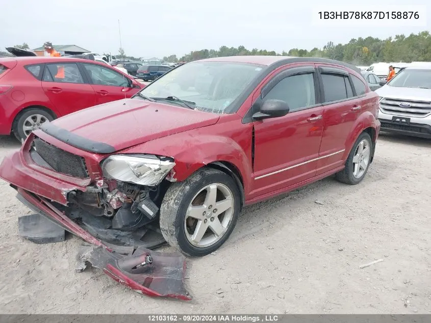 2007 Dodge Caliber VIN: 1B3HB78K87D158876 Lot: 12103162