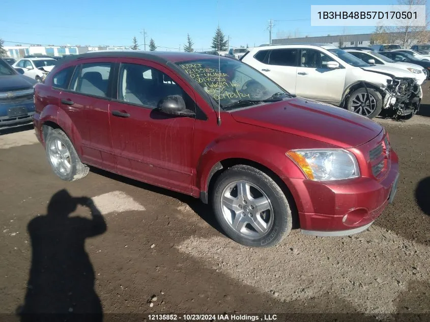 1B3HB48B57D170501 2007 Dodge Caliber Sxt