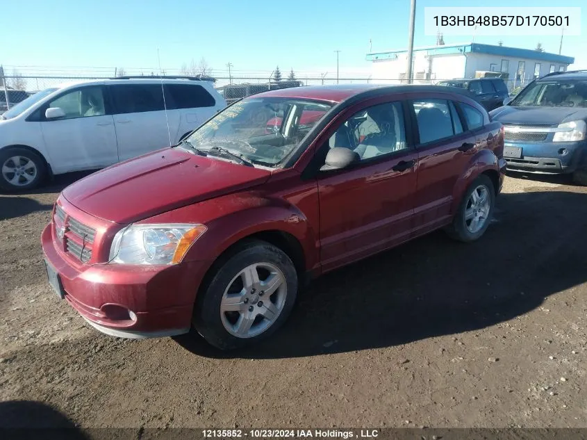 2007 Dodge Caliber Sxt VIN: 1B3HB48B57D170501 Lot: 12135852