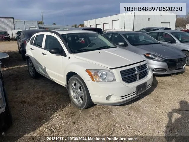 2007 Dodge Caliber Sxt VIN: 1B3HB48B97D520230 Lot: 20181977