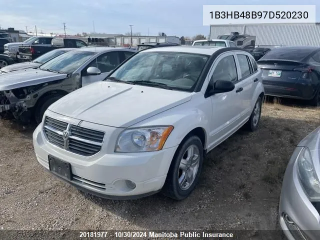 2007 Dodge Caliber Sxt VIN: 1B3HB48B97D520230 Lot: 20181977