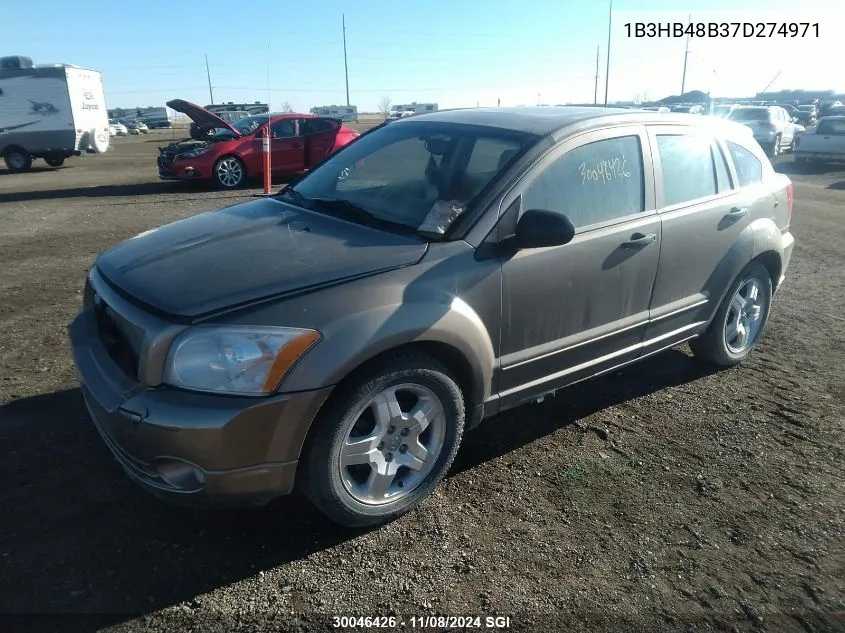 2007 Dodge Caliber Sxt VIN: 1B3HB48B37D274971 Lot: 30046426