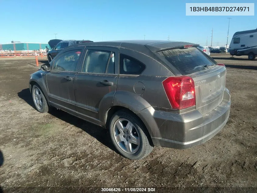 2007 Dodge Caliber Sxt VIN: 1B3HB48B37D274971 Lot: 30046426