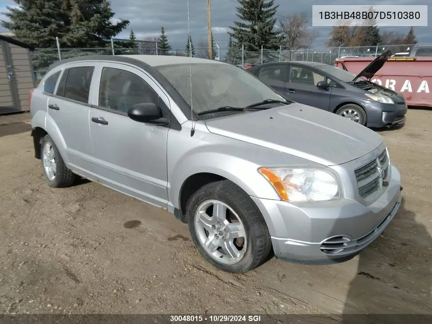 2007 Dodge Caliber Sxt VIN: 1B3HB48B07D510380 Lot: 30048015