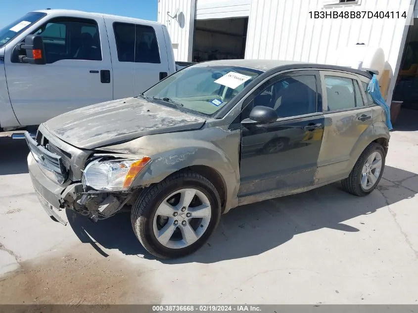 2007 Dodge Caliber Sxt VIN: 1B3HB48B87D404114 Lot: 38736668