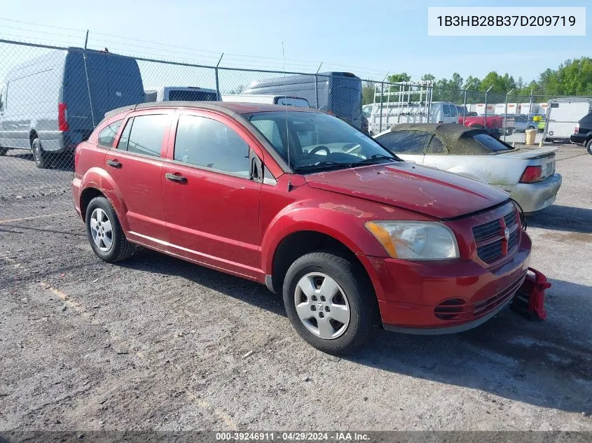 2007 Dodge Caliber VIN: 1B3HB28B37D209719 Lot: 39246911