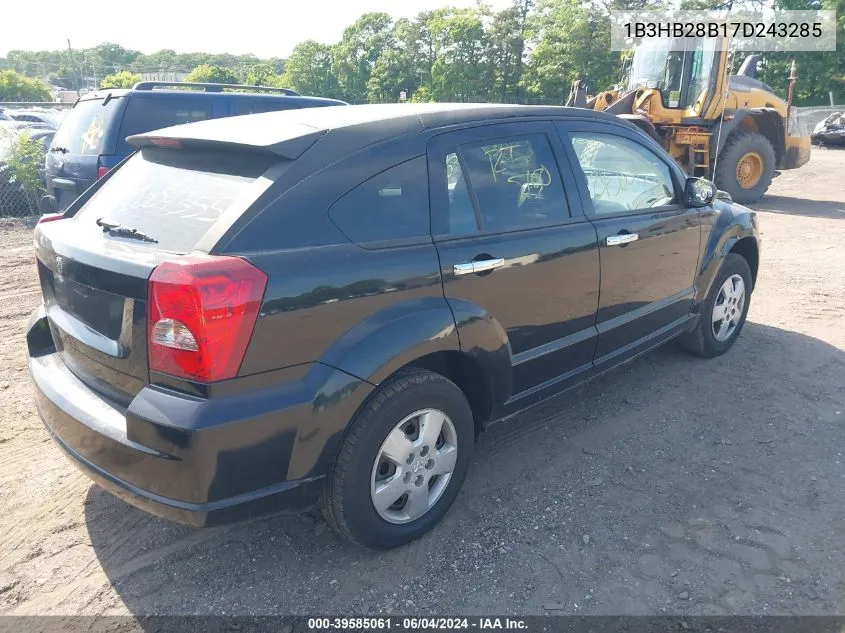 2007 Dodge Caliber VIN: 1B3HB28B17D243285 Lot: 39585061