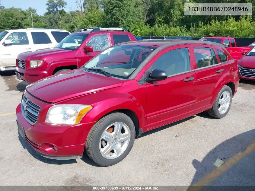 2007 Dodge Caliber Sxt VIN: 1B3HB48B67D248946 Lot: 40877529