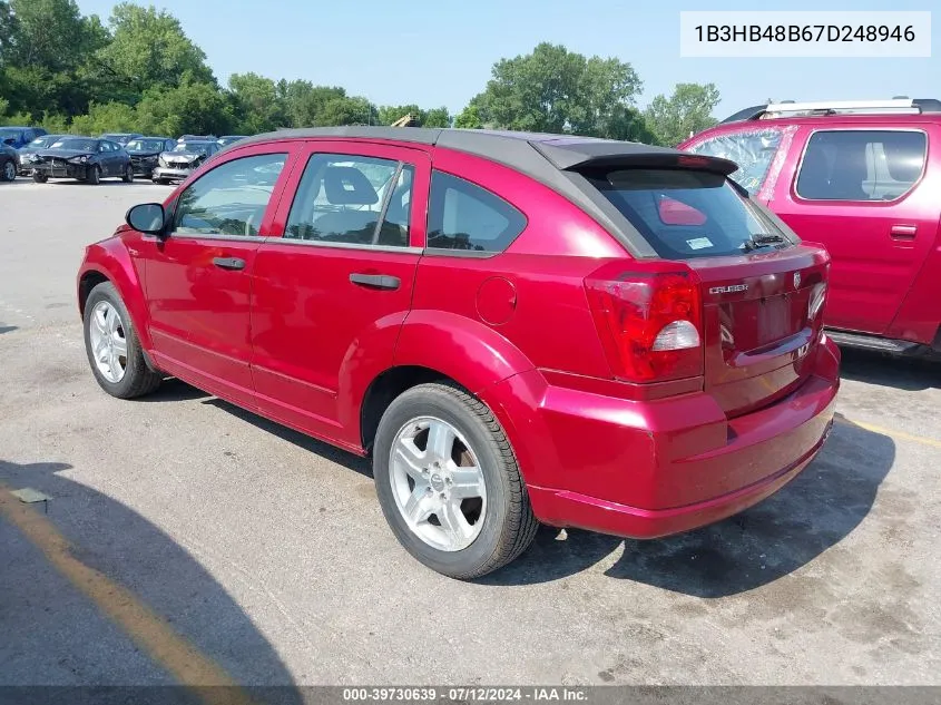 2007 Dodge Caliber Sxt VIN: 1B3HB48B67D248946 Lot: 40877529