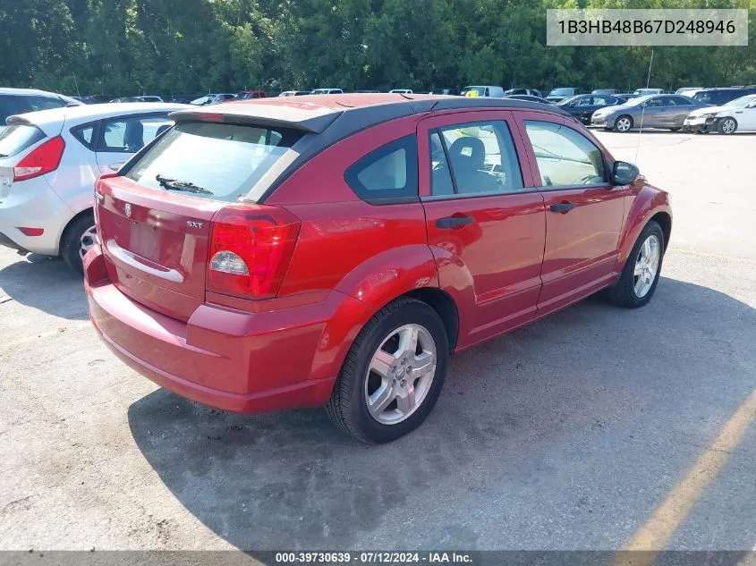 2007 Dodge Caliber Sxt VIN: 1B3HB48B67D248946 Lot: 40877529