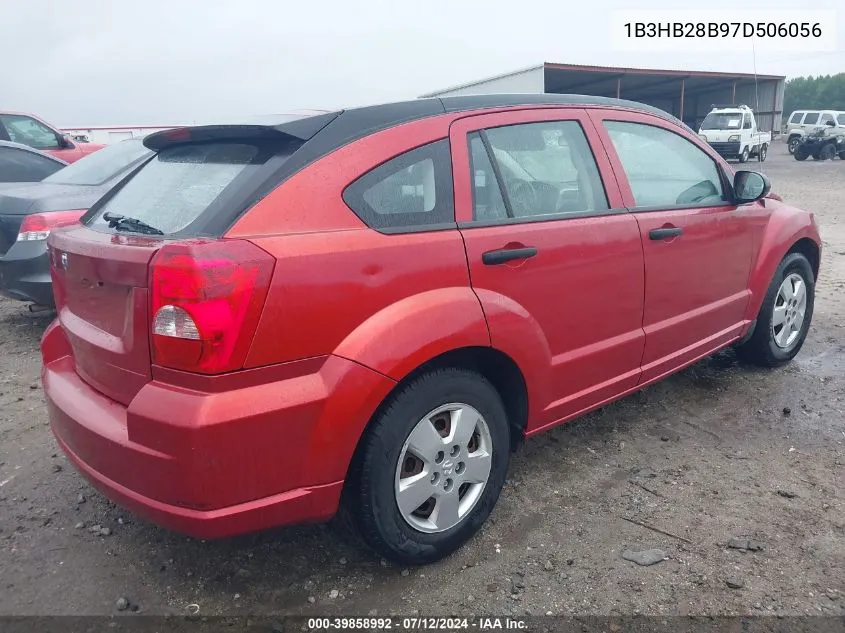 2007 Dodge Caliber VIN: 1B3HB28B97D506056 Lot: 39858992