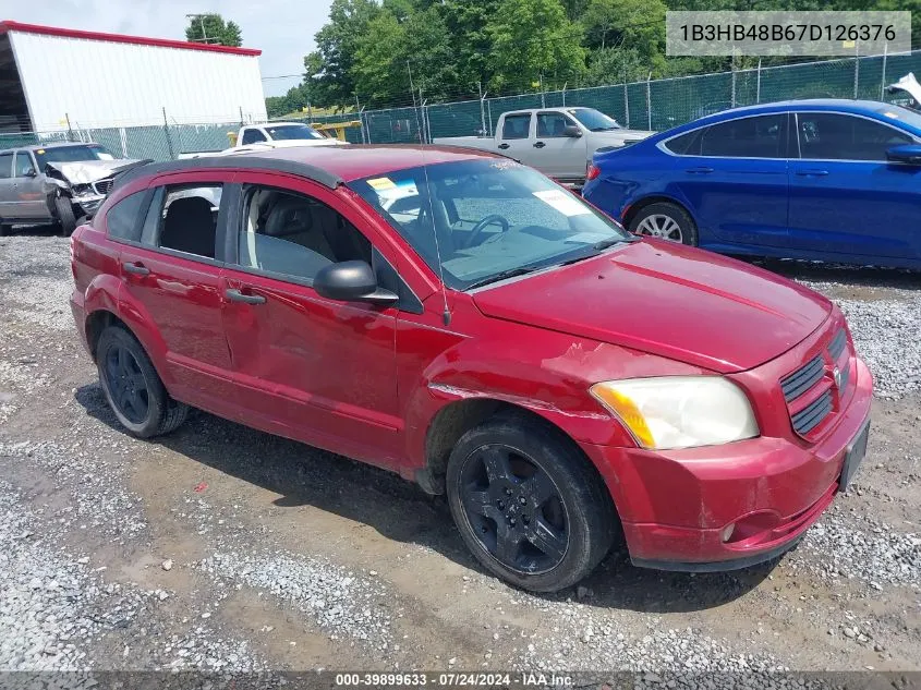 2007 Dodge Caliber Sxt VIN: 1B3HB48B67D126376 Lot: 39899633