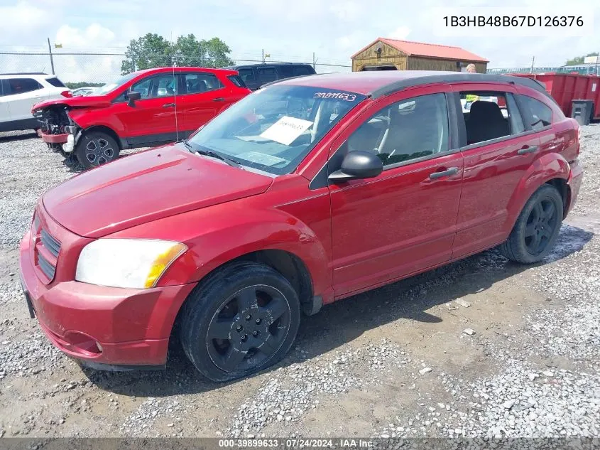 2007 Dodge Caliber Sxt VIN: 1B3HB48B67D126376 Lot: 39899633