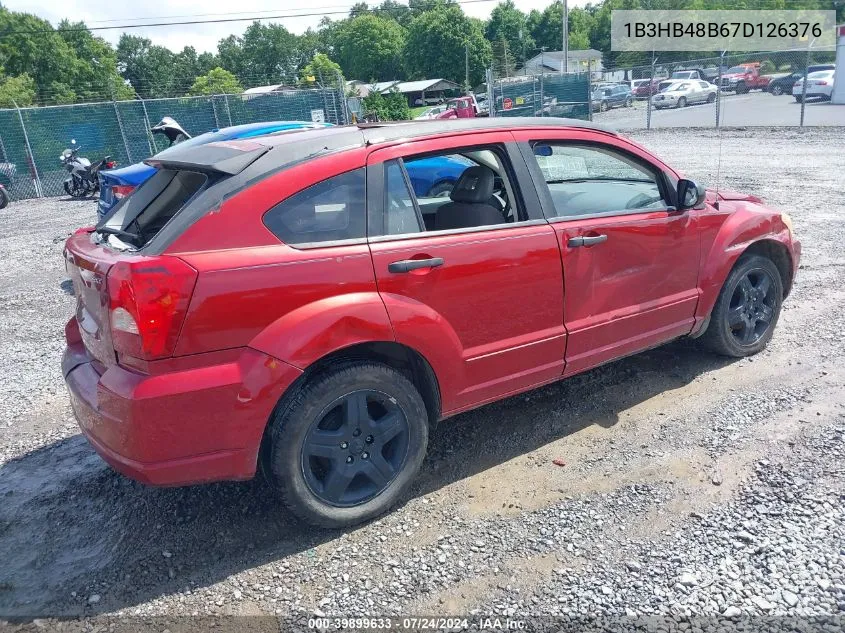 2007 Dodge Caliber Sxt VIN: 1B3HB48B67D126376 Lot: 39899633