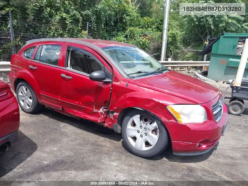 2007 Dodge Caliber Sxt VIN: 1B3HB48B87D313280 Lot: 39991659