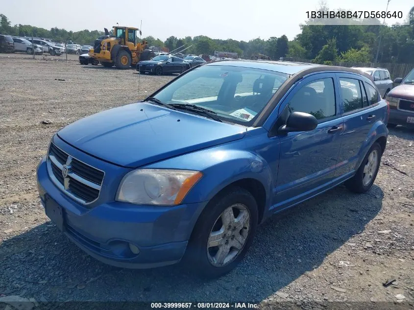 2007 Dodge Caliber Sxt VIN: 1B3HB48B47D568640 Lot: 39999657