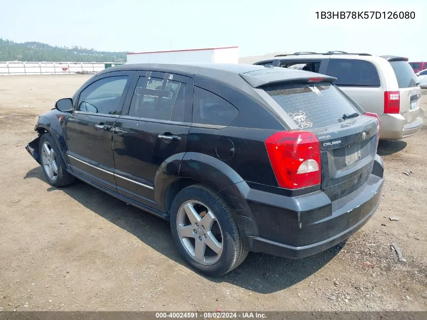 2007 Dodge Caliber R/T VIN: 1B3HB78K57D126080 Lot: 40024591