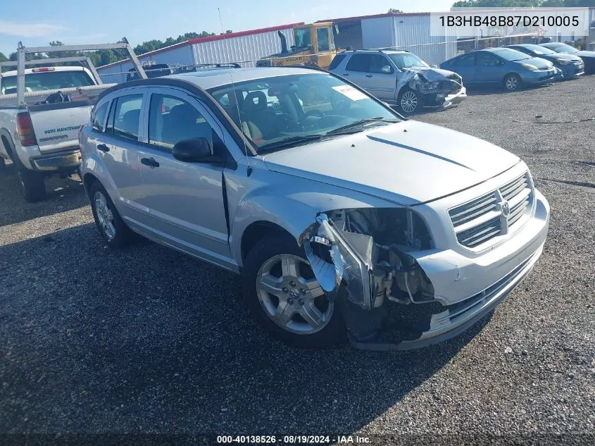 2007 Dodge Caliber Sxt VIN: 1B3HB48B87D210005 Lot: 40138526