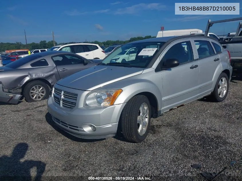 2007 Dodge Caliber Sxt VIN: 1B3HB48B87D210005 Lot: 40138526