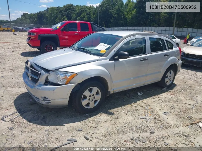 2007 Dodge Caliber VIN: 1B3HB28B47D506952 Lot: 40138749