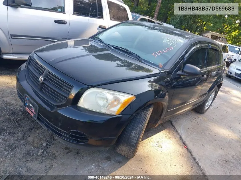 2007 Dodge Caliber Sxt VIN: 1B3HB48B57D569683 Lot: 40149246