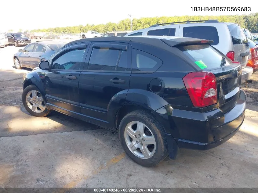 2007 Dodge Caliber Sxt VIN: 1B3HB48B57D569683 Lot: 40149246