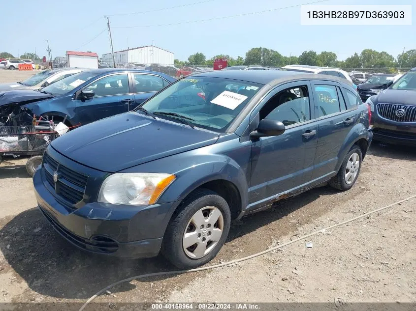 2007 Dodge Caliber VIN: 1B3HB28B97D363903 Lot: 40158964