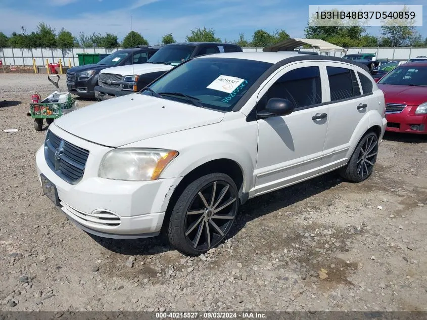 2007 Dodge Caliber Sxt VIN: 1B3HB48B37D540859 Lot: 40215527