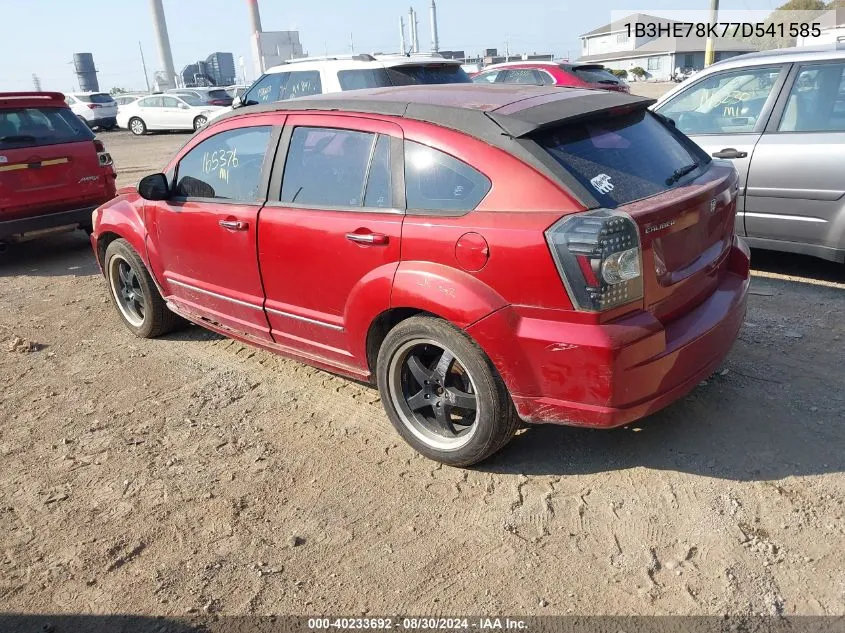 2007 Dodge Caliber R/T VIN: 1B3HE78K77D541585 Lot: 40233692