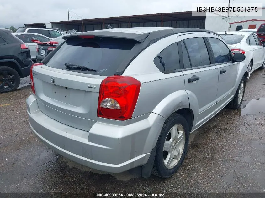 2007 Dodge Caliber Sxt VIN: 1B3HB48B97D561375 Lot: 40239274