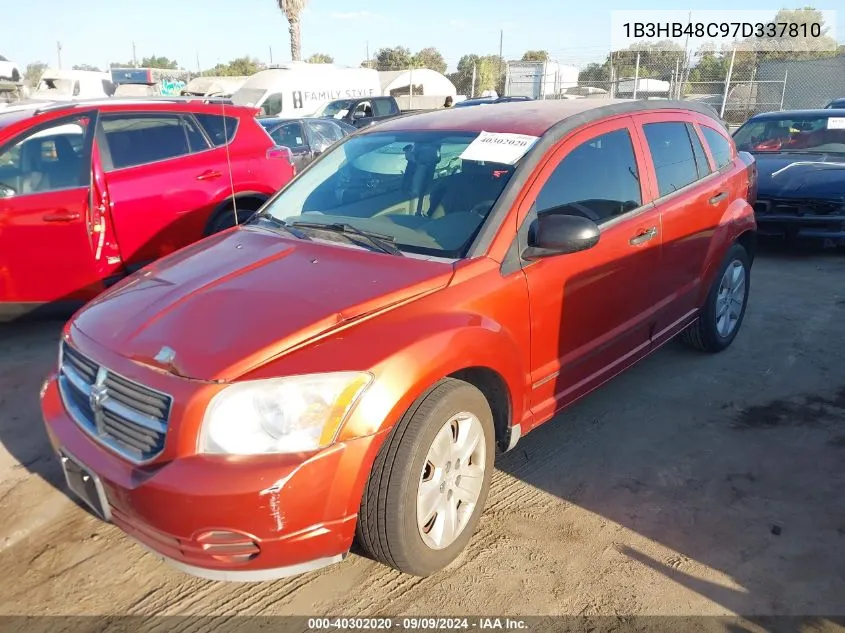 2007 Dodge Caliber Sxt VIN: 1B3HB48C97D337810 Lot: 40302020