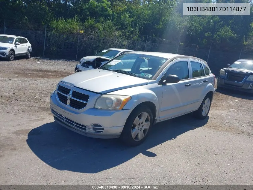 2007 Dodge Caliber Sxt VIN: 1B3HB48B17D114877 Lot: 40310490