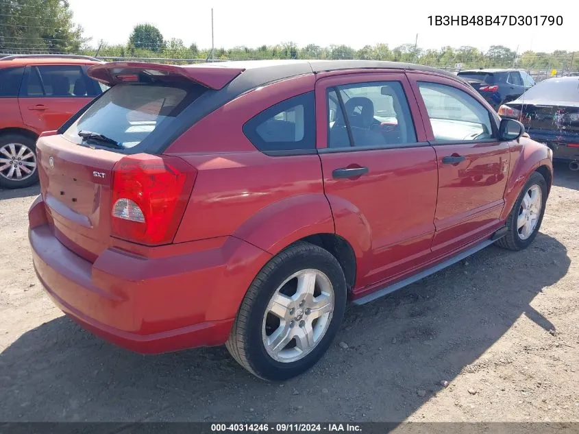 2007 Dodge Caliber Sxt VIN: 1B3HB48B47D301790 Lot: 40314246