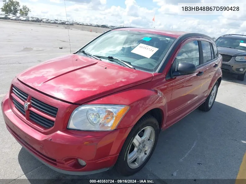 2007 Dodge Caliber Sxt VIN: 1B3HB48B67D590428 Lot: 40353724