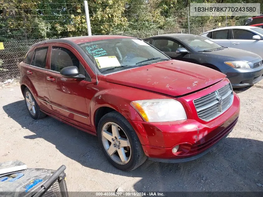 2007 Dodge Caliber R/T VIN: 1B3HB78K77D243580 Lot: 40356207