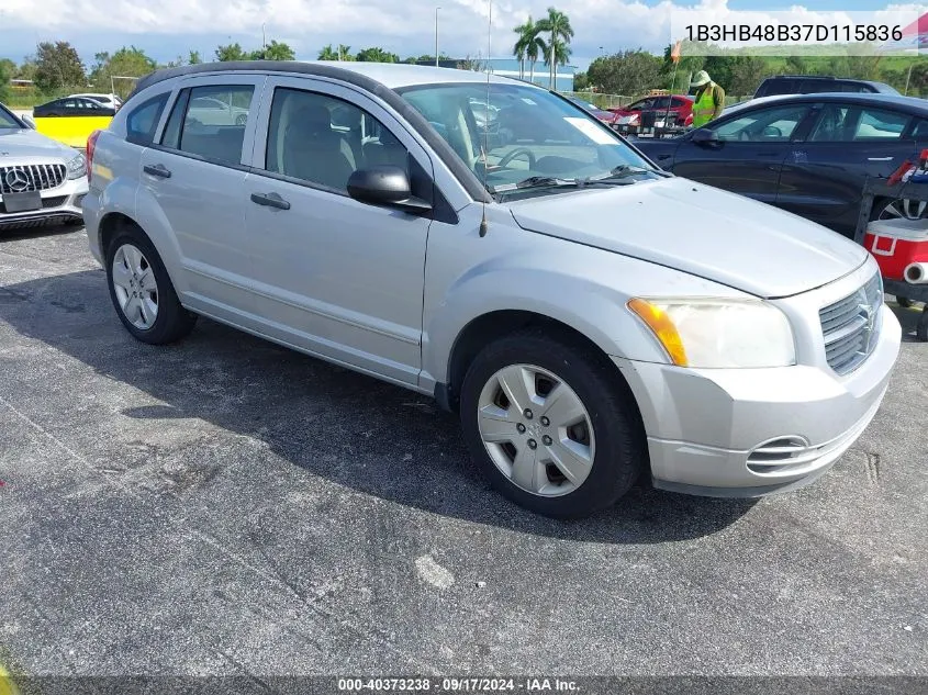 2007 Dodge Caliber Sxt VIN: 1B3HB48B37D115836 Lot: 40373238