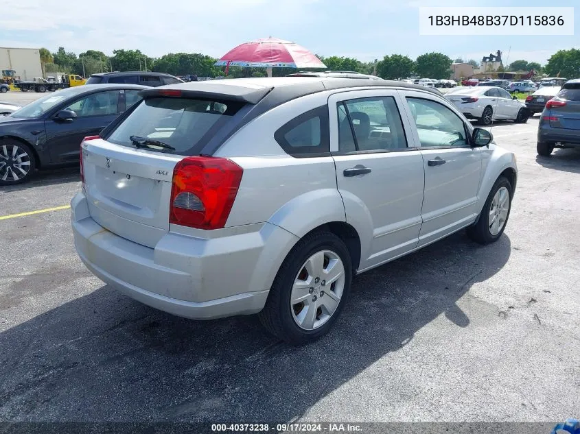 1B3HB48B37D115836 2007 Dodge Caliber Sxt