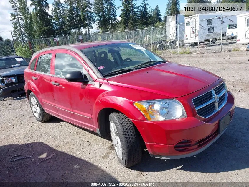 2007 Dodge Caliber Sxt VIN: 1B3HB48B87D540677 Lot: 40377952