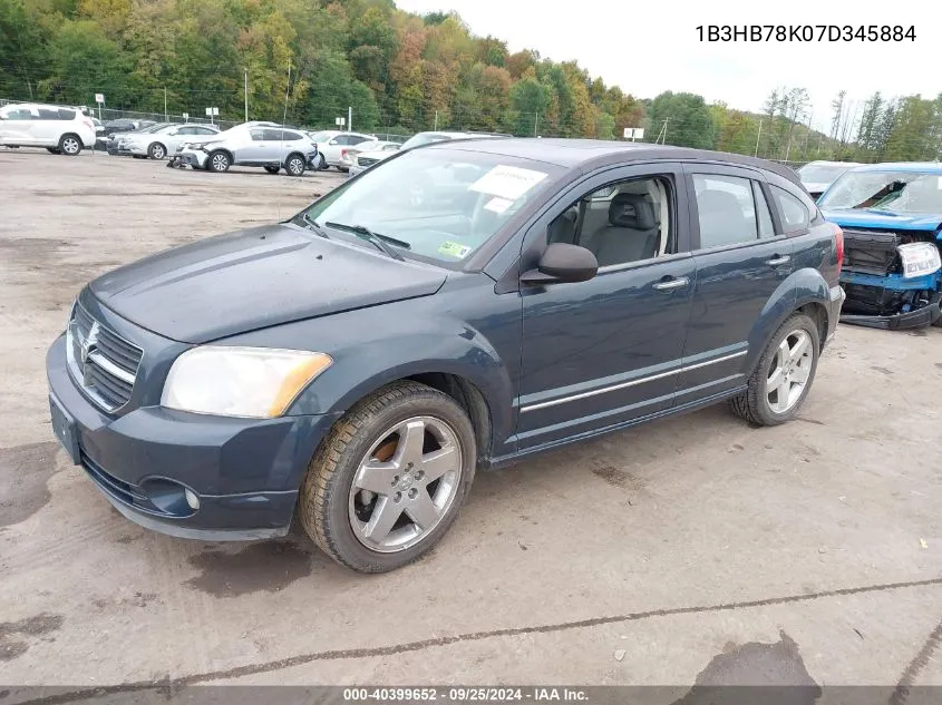 2007 Dodge Caliber R/T VIN: 1B3HB78K07D345884 Lot: 40399652