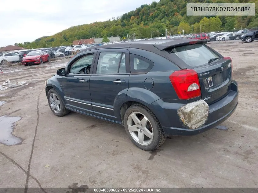 2007 Dodge Caliber R/T VIN: 1B3HB78K07D345884 Lot: 40399652