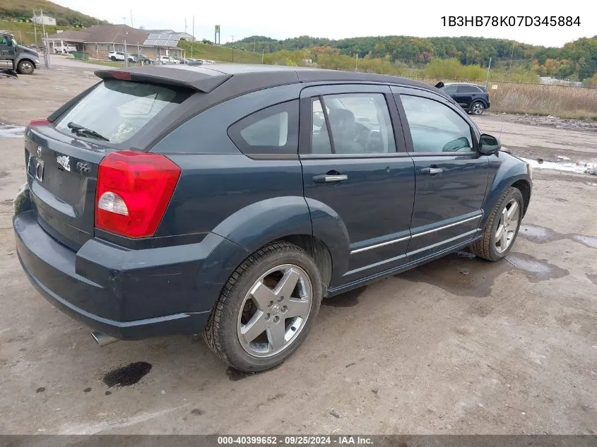 2007 Dodge Caliber R/T VIN: 1B3HB78K07D345884 Lot: 40399652