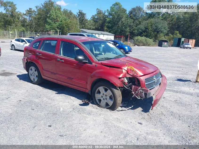 2007 Dodge Caliber Sxt VIN: 1B3HB48B37D588636 Lot: 40445143