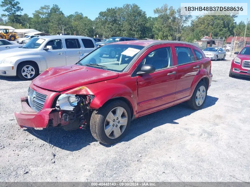 2007 Dodge Caliber Sxt VIN: 1B3HB48B37D588636 Lot: 40445143