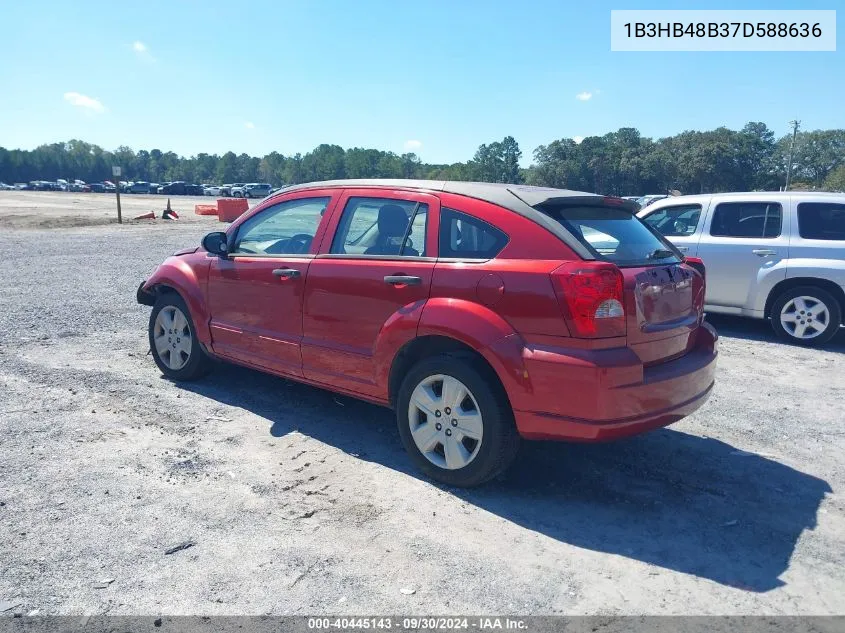 2007 Dodge Caliber Sxt VIN: 1B3HB48B37D588636 Lot: 40445143